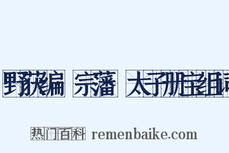 野获编·宗藩·太子册宝组词是什么意思的图片